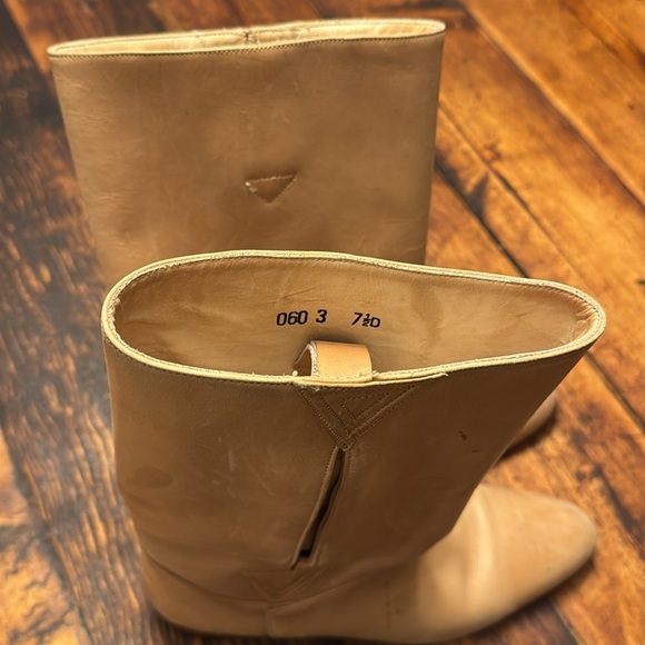 Vintage Hippopotamus withe Leather Boots with Aztec Western Detailing Sz 7.5 D - Picture 2 of 8